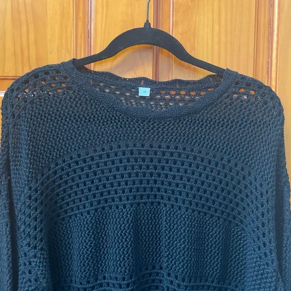 🆕 Women's Crochet Quarter Sleeve Tunic Dress Summer Beach Swim Cover-Up - Picture 10 of 16